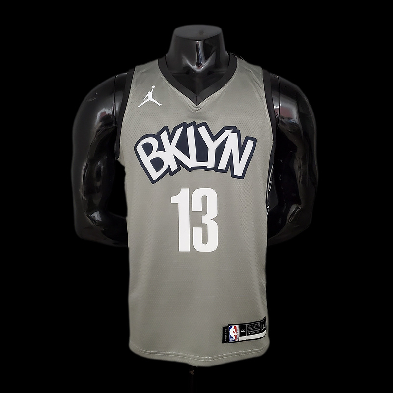Harden#13 Brooklyn Nets City Edition Gray NBA Jersey Size︰ S-XXL