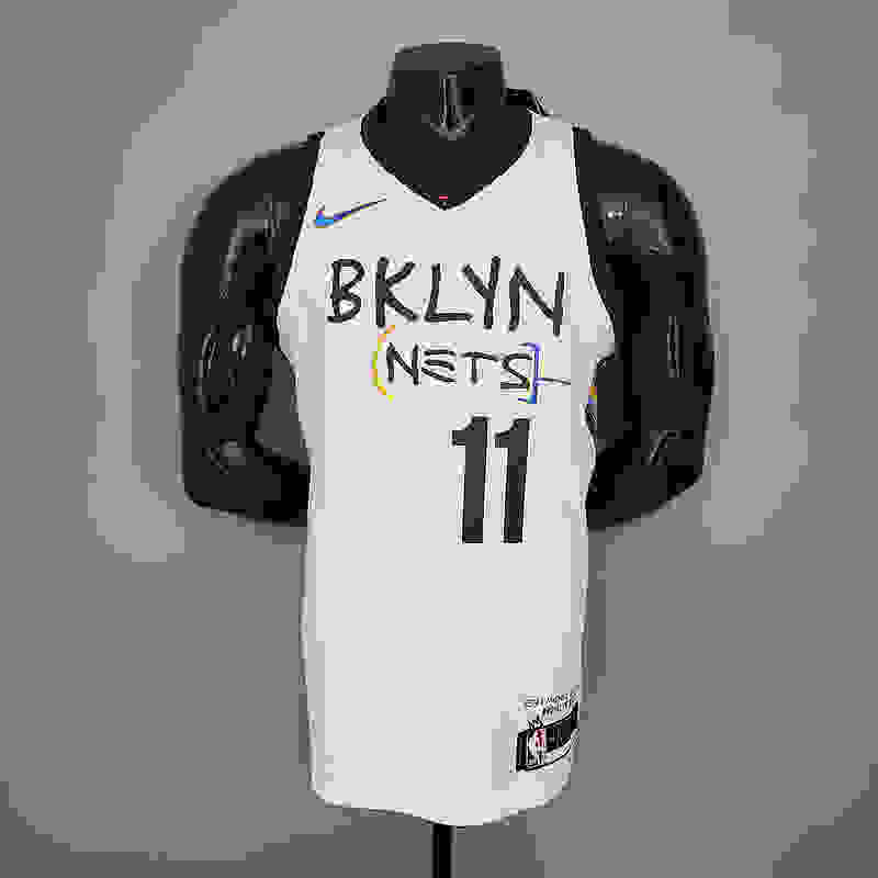 IRVING#11 Brooklyn Nets graffiti white NBA jersey S-XXL