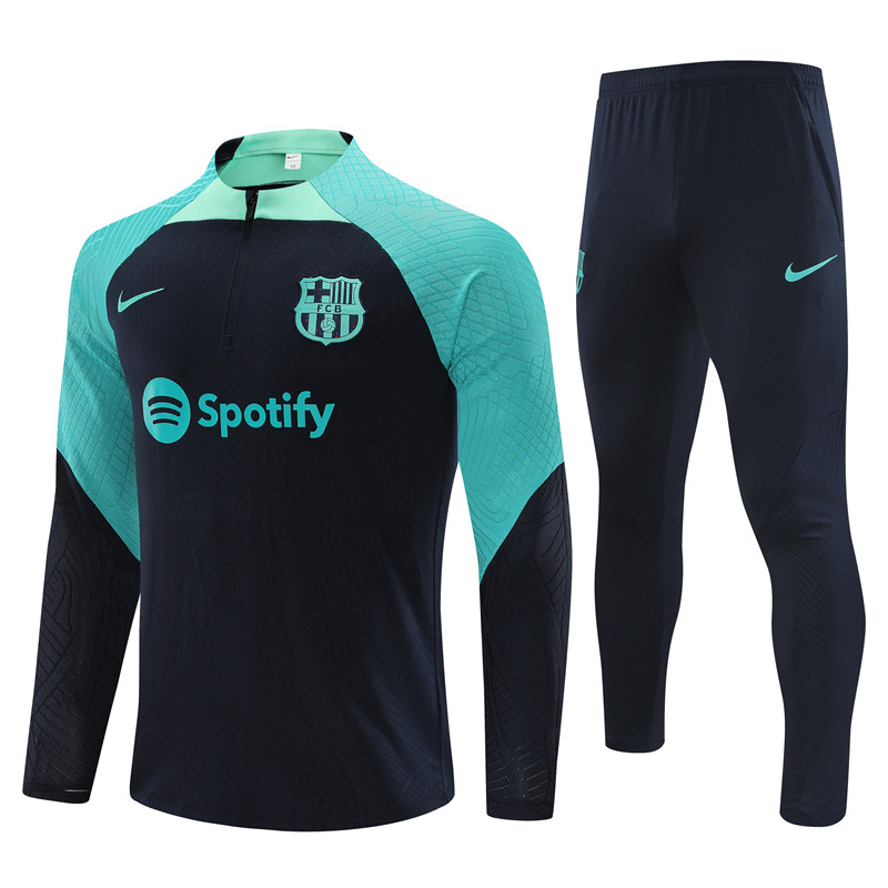 2023-2024 Barcelona Adult Long Sleeve Half Pull Training Suit Set