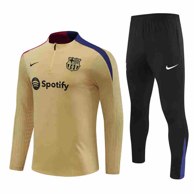 2024-2025 Barcelona Adult Long Sleeve Half Pull Training Suit Set