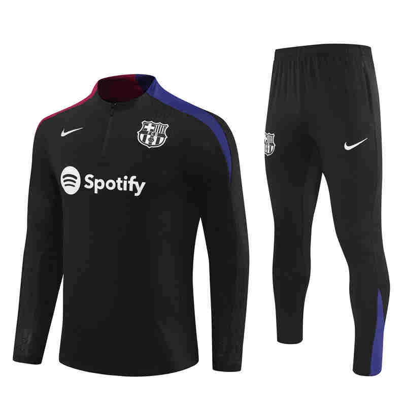 2024-2025 Barcelona Adult Long Sleeve Half Pull Training Suit Set